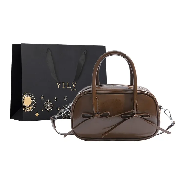 Yi Brigade PU Handbag Regular Women's White/Silver/Black/Red/Coffee/Brown-12