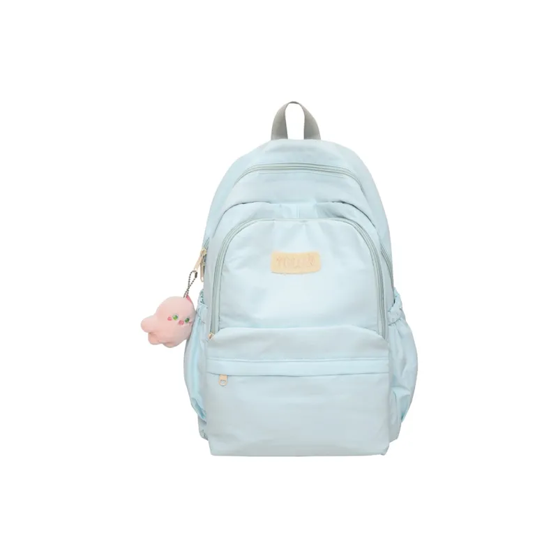 BSELEON Nylon Laptop Backpack Large Size Unisex Black/White/Pink/Yellow/Green/Blue-7