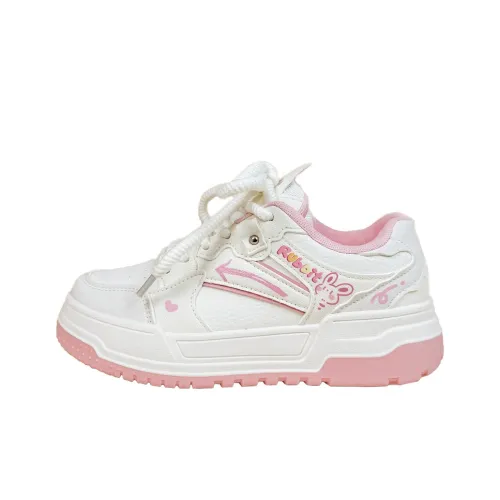 A&M Abrasion-Resistant Low-Top Casual Shoes Women's White Pink