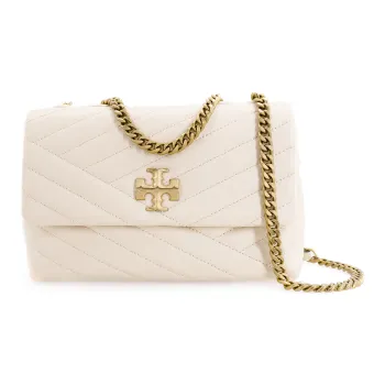 TORY BURCH Kira Leather Shoulder Bag Crossbody Bag Small Size Women's Cream White