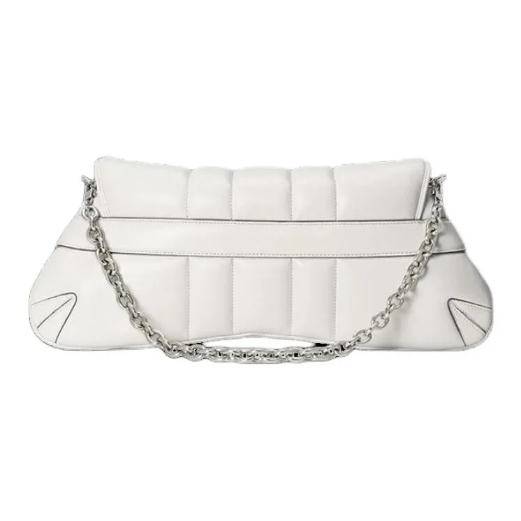 GUCCI Horsebit 1955 Leather Reproduction Shoulder Bag Shoulder Bag Clutch Medium Size Women's White-4