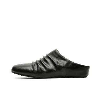 Chi Wolf Rubber Sole Wrap-toe Slippers Unisex Black