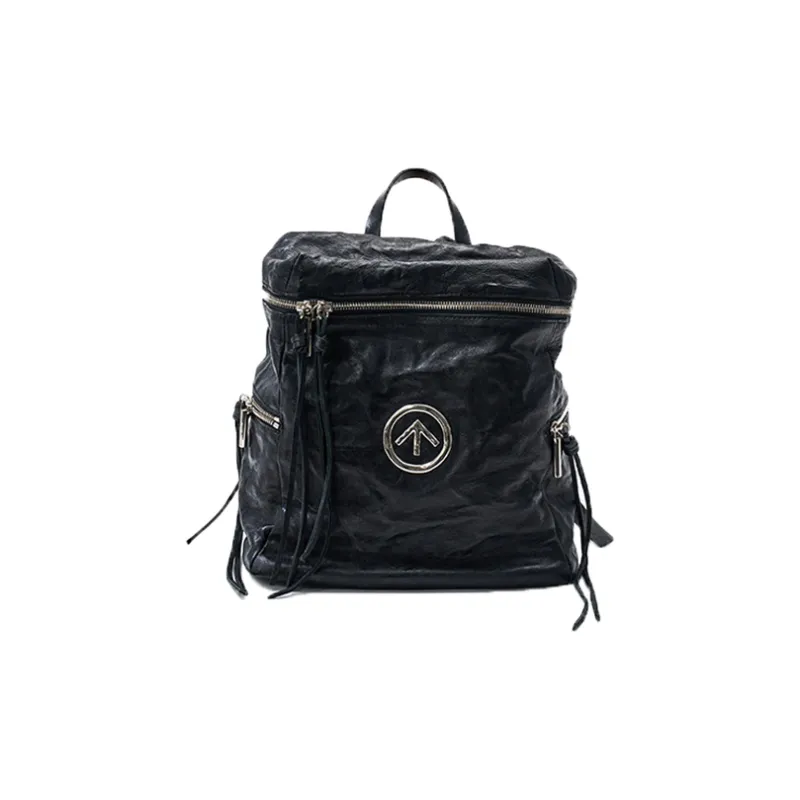 GROTTO Sheepskin Backpack Trumpets Unisex Black Diopside-0