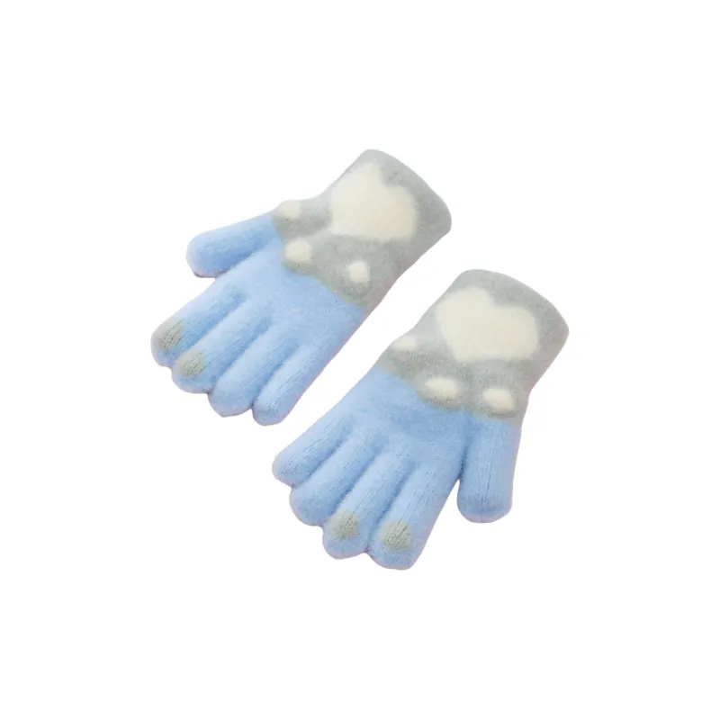 LEMONKID Yarn Knit Gloves Kids'-4