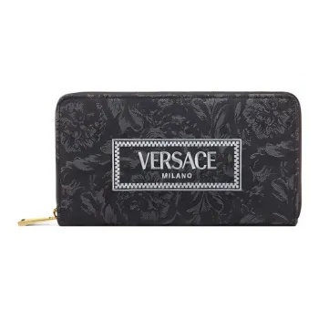 FANSIZHE Barocco Canvas Wallet Women's Black