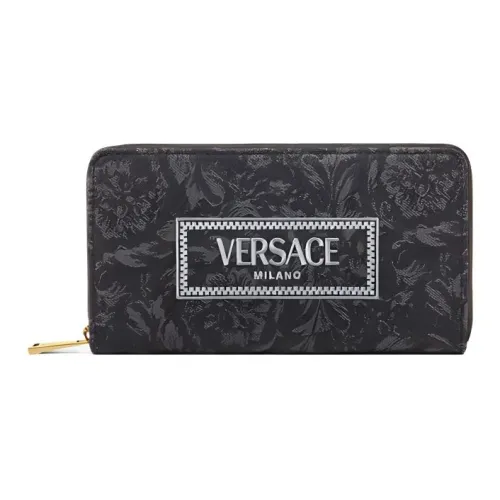 FANSIZHE Barocco Canvas Wallet Women's Black