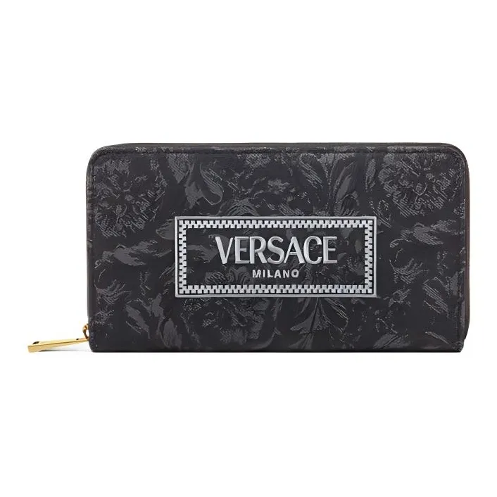 FANSIZHE Barocco Canvas Wallet Women's Black-0