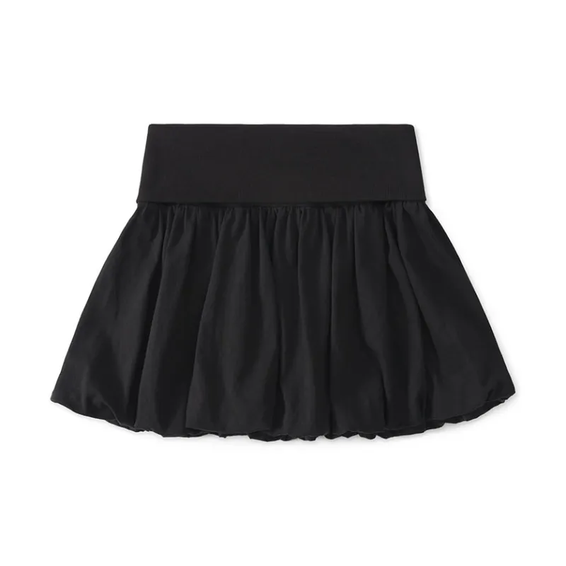 MARDI MERCREDI SS25 VOLUME MINI SKIRT_BLACK Casual Short Skirts Korean Style Women's Black-1