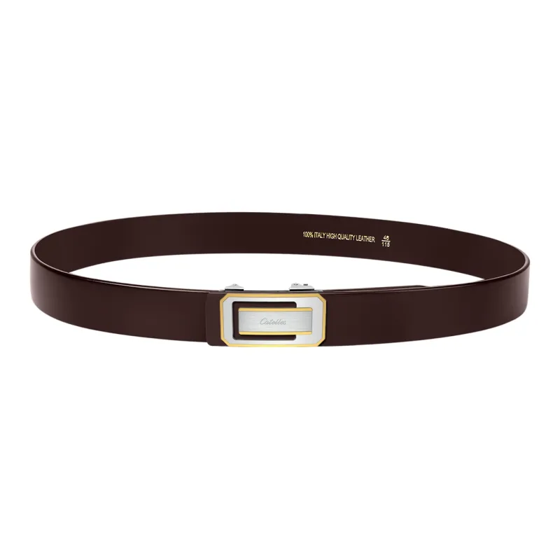 CATELLES Unlined Top Grain Cow Leather Leather Belts Men's Width: 3.5cm-10