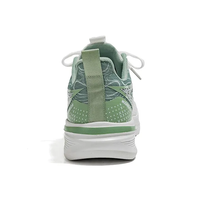 Warrior Breathable Lightweight Height Increasing Low Top Casual Running Shoes Men's White Green-4