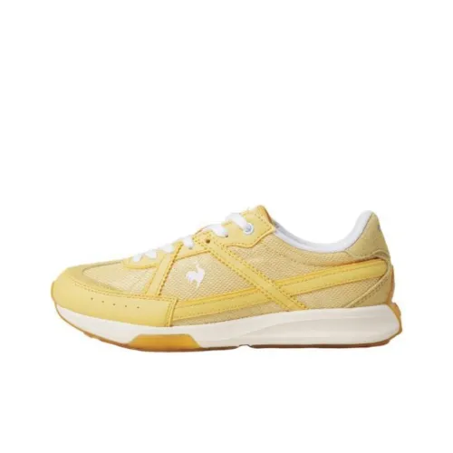 Le Coq Sportif Anti Slip Wear Resistant Low Top Casual Shoes Unisex Yellow