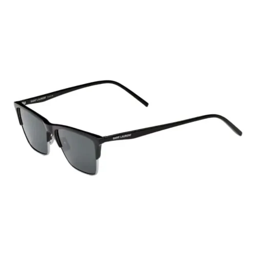 SAINT LAURENT Injection Molding Metal Browline Sunglasses Women's Black