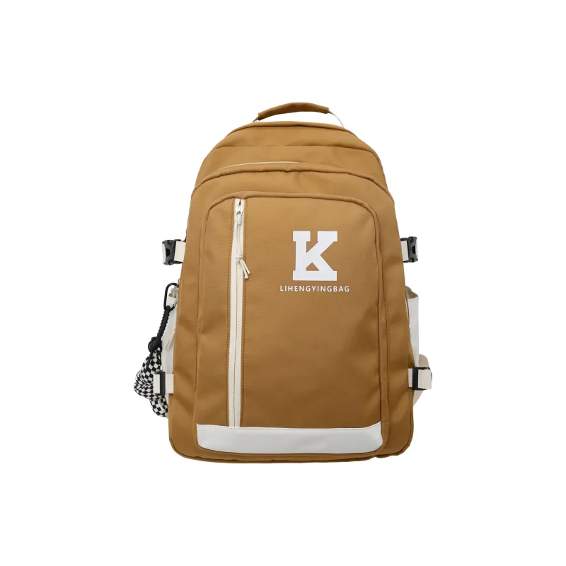 URBAN FOREST Nylon Backpack Unisex Black/Green/Khaki/White-12