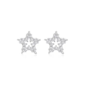 KADER 925 Sterling Silver Stud Earrings Women's Silver