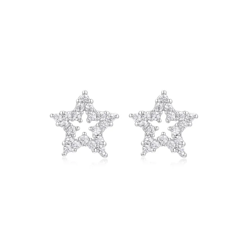 KADER 925 Sterling Silver Stud Earrings Women's Silver-0