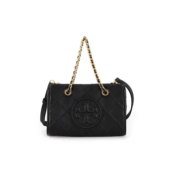 TORY BURCH Fleming Sheepskin Tote Bag Shopping Bag Handbag Shoulder Bag Mini Women's Black