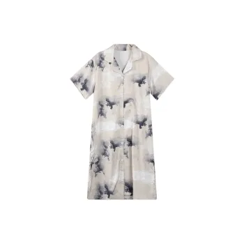 Qin Jing Nightgown Women's Gray