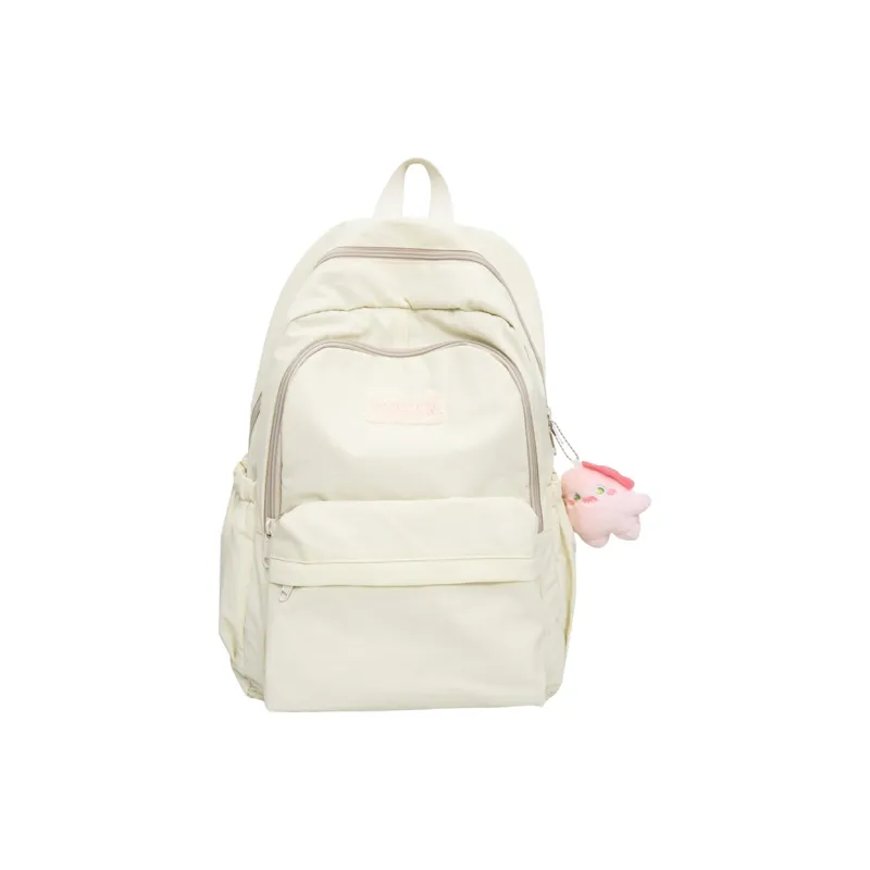 BSELEON Nylon Laptop Backpack Large Size Unisex Black/White/Pink/Yellow/Green/Blue-1