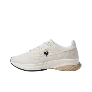 Le Coq Sportif Anti Slip Wear Resistant Low Top Running Shoes Unisex Beige