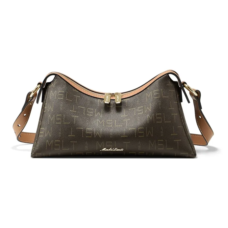 MashaLanti PVC With Synthetic Leather Shoulder Bag Crossbody Bag Women's Coffee & Tea Brown-1