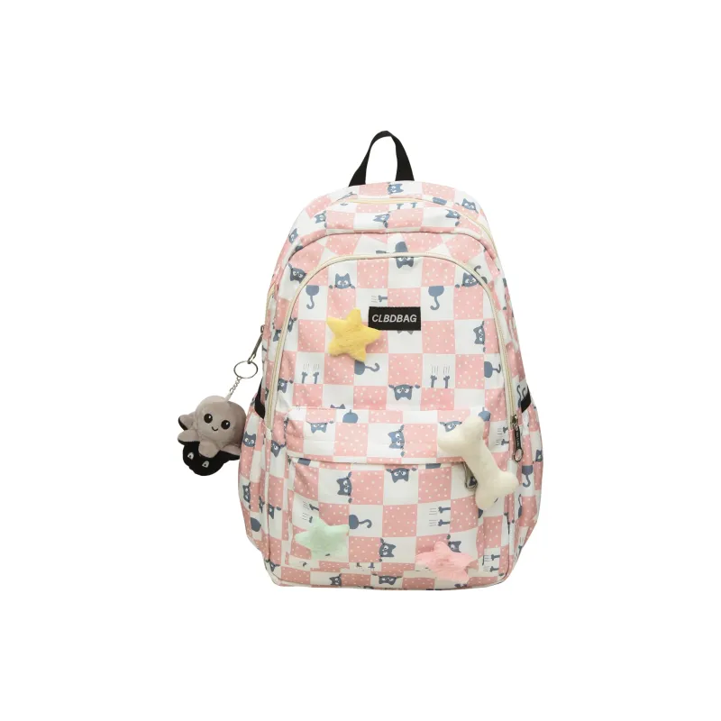 URBAN FOREST Nylon Backpack Women's Black/Pink/Khaki/Green-6