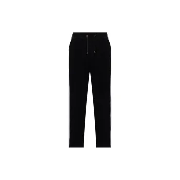 BALMAIN Monogram Velvet Drawstring Joggers