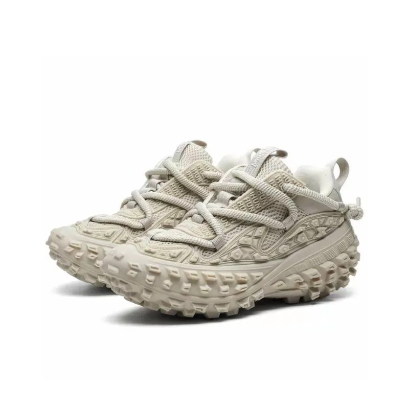 ORD Anti Slip Wear Resistant Breathable Lightweight Height Increasing Low Top Chunky Sneakers Unisex Beige-4