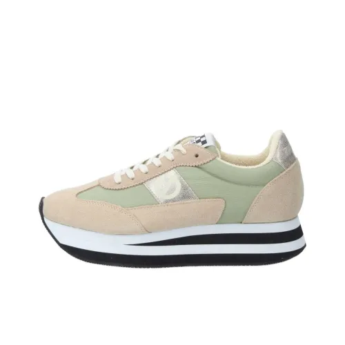 NO NAME Anti Slip Wear Resistant Low Top Running Shoes Women's Beige Green