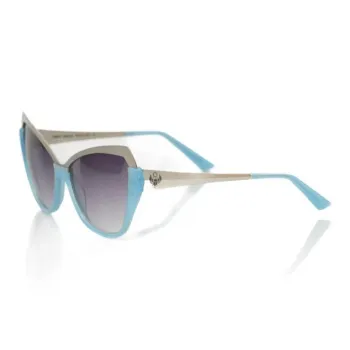 Frankie Morello Metal Cat Eye Sunglasses Women's Blue
