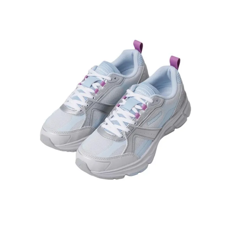 Le Coq Sportif Anti Slip Wear Resistant Low Top Running Shoes Unisex Silver-1