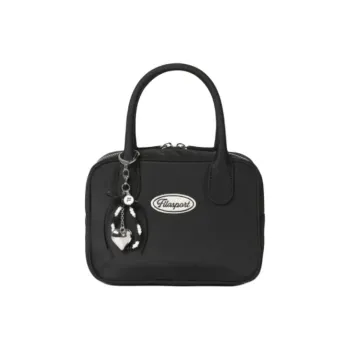 FILA Polyester Tote Bag Shopping Bag Handbag Small Size Women's Black