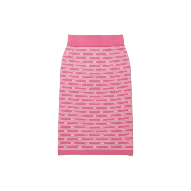 Le Coq Sportif Casual Long Skirts Women's Pink-1