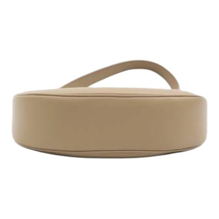 CELINE Triomphe Cow Leather Shoulder Bag Medium Size Women's Beige-2