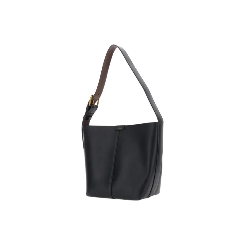 SOEUR Calfskin Shoulder Bag Women's Black-3