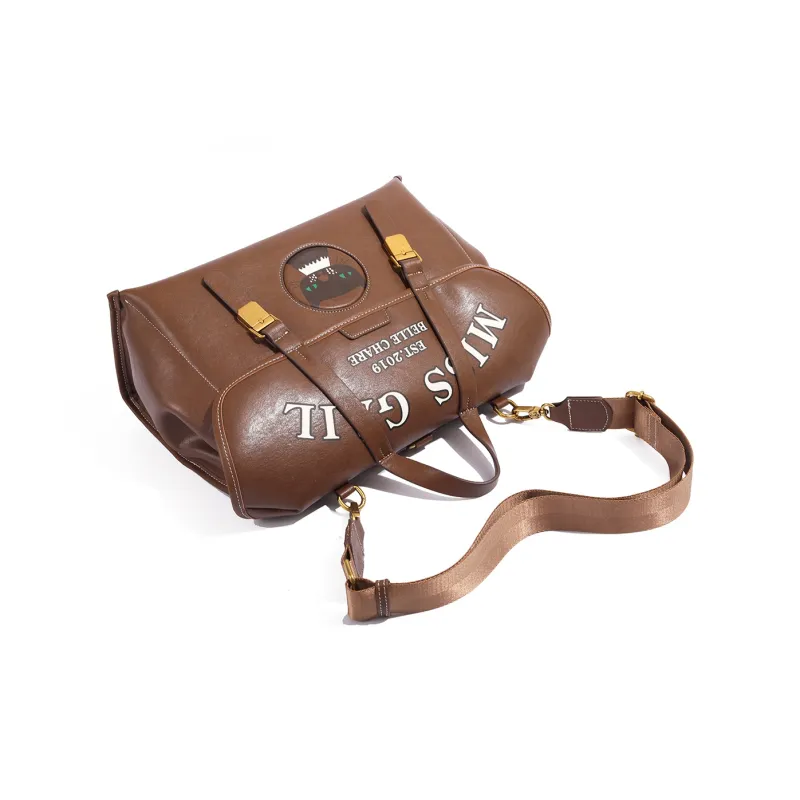 MISS GAIL Artificial Leather Backpack Women's Brown-2