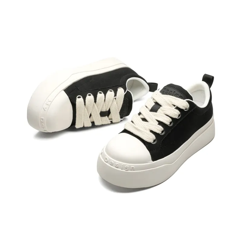 APRHE Anti Slip And Wear Resistant Height Increasing Low Top Skateboard Shoes Unisex Black-4
