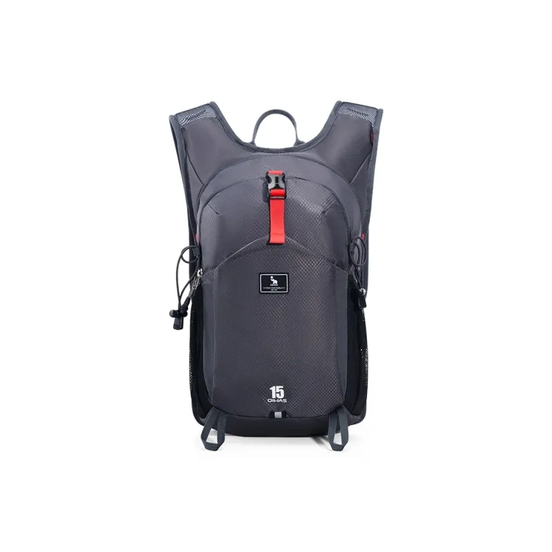 OIWAS Fabric Backpack Unisex Black/Dark Blue/Dark Gray-10