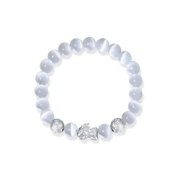 KUMET Glass Cat Eye Bracelets Women's