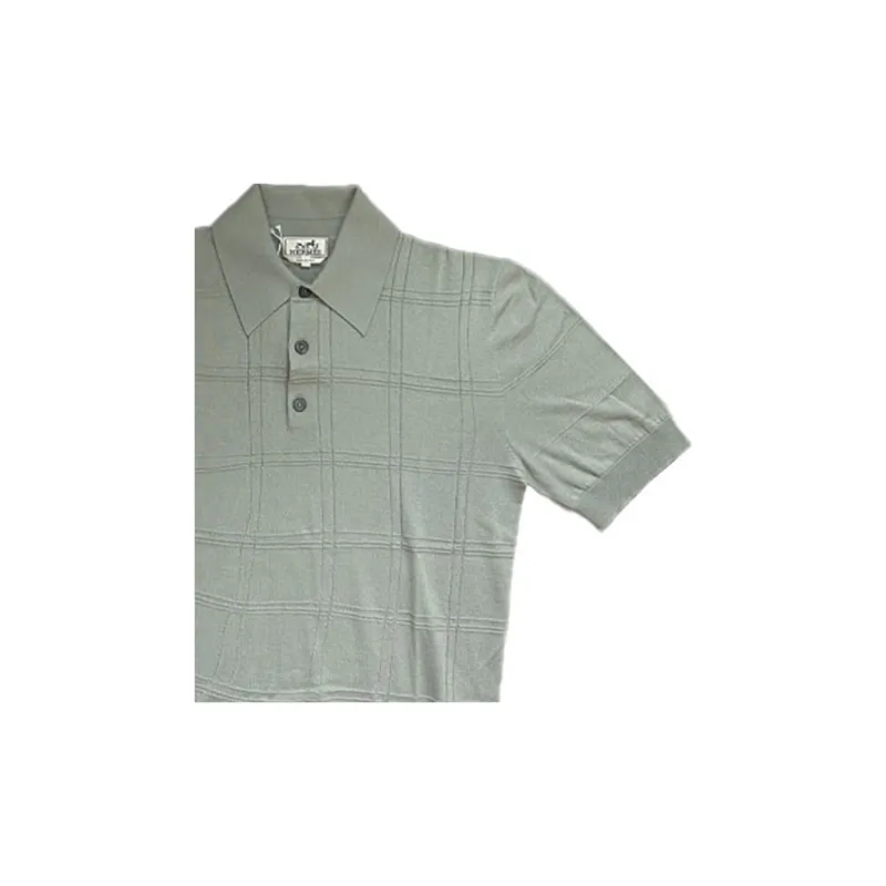 HERMES SS23 Polo Shirt Men's Gray-3