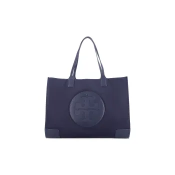 TORY BURCH Ella Logo Tote Tory Navy