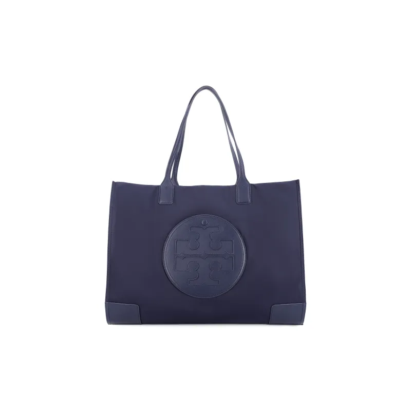 TORY BURCH Ella Logo Tote Tory Navy-0
