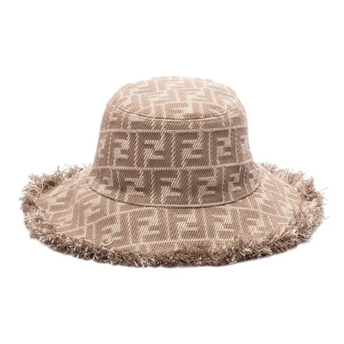 FENDI Ff Jacquard Frayed Edge Bucket Hat