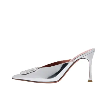 AMINA MUADDI Closed Toe Slippers 9cm Women's Silver
