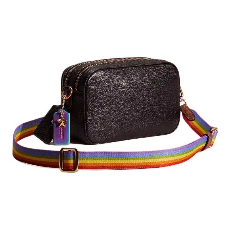 COACH Willow Leather Camera Bag Shoulder Bag Crossbody Bag Small Size Women's Black-1