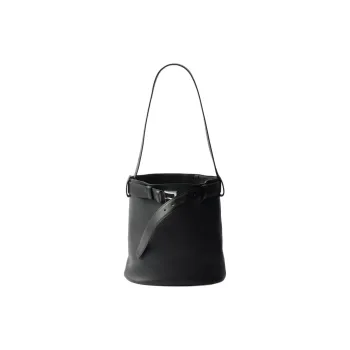 PRADA Calfskin Bucket Bag, Shoulder Bag Women's Black