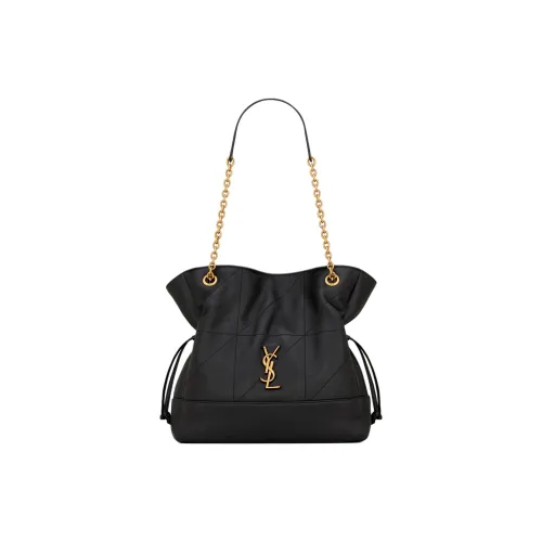 SAINT LAURENT Jamie Lambskin Tote Bag Shopping Bag Handbag Shoulder Bag Small Size Women's Black