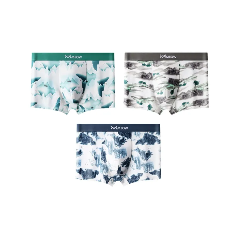 MIIOW Trendy Party Collection Cooling Summer Collection Underpants Men's 3 Pack-20