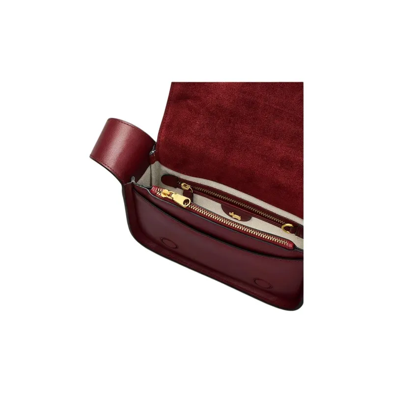RADLEY Cow Leather Shoulder Bag Medium Size Women's Red-6