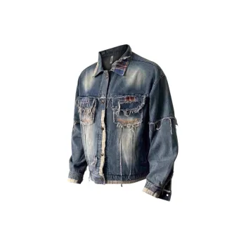 KOKO BASE Denim Jacket Unisex Vintage Blue