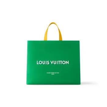 LOUIS VUITTON Cow Leather Tote Bag, Shopping Bag, Handbag Medium Size Unisex Green